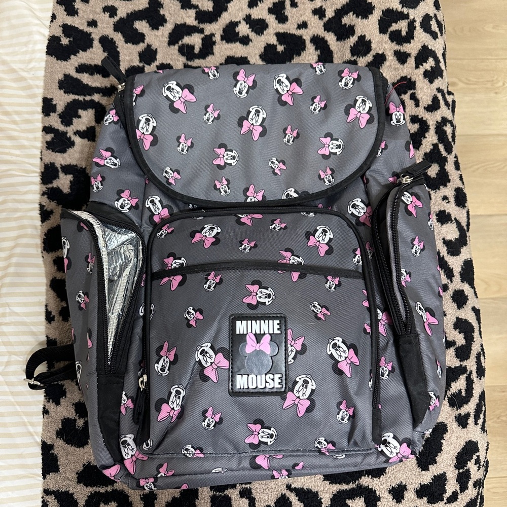 Minnie Mouse Gray and Pink Backpack